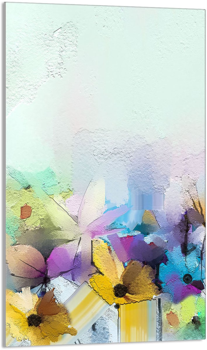 TMK ArtDeko - Snijplank - Glas - 30x52 cm - Kwiaty