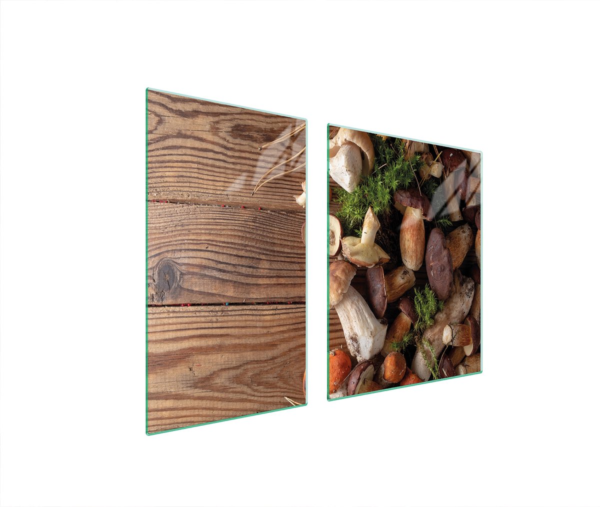 TMK ArtDeko - Snijplank - Glazen Beschermplaat - 100x52cm - Grzyby