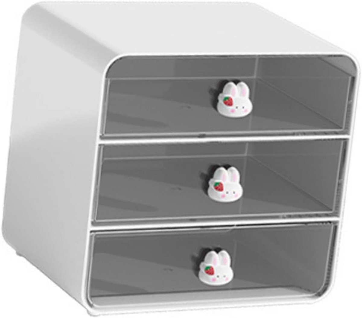 Bureau Opberger - Opbergdoos Organizer - Bureau Organiseren - 3 Laden - 18x17x13 cm - Wit