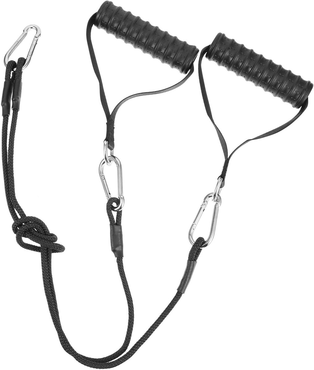 Fitness Katrol Touw - Kracht Training - Spier Opbouw - Compact Ontwerp - 100 cm Lengte - Zwart