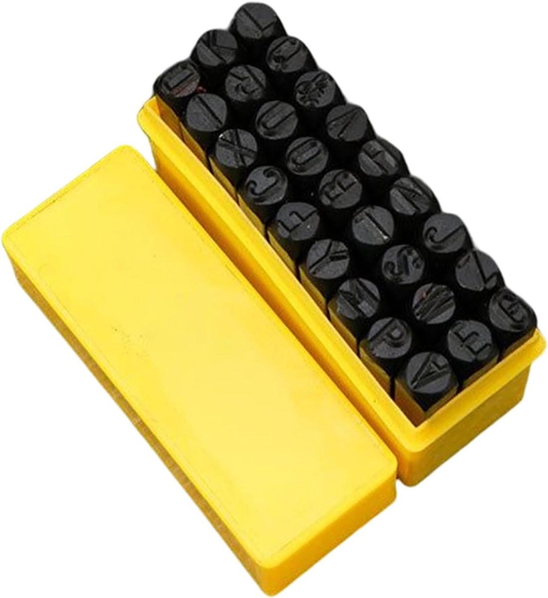 Nummer Alfabet Stempel Set - Graveer Stempel Gereedschap - Materialen Markeren - Koolstofstaal Gehard - 27 Delig - Zilver