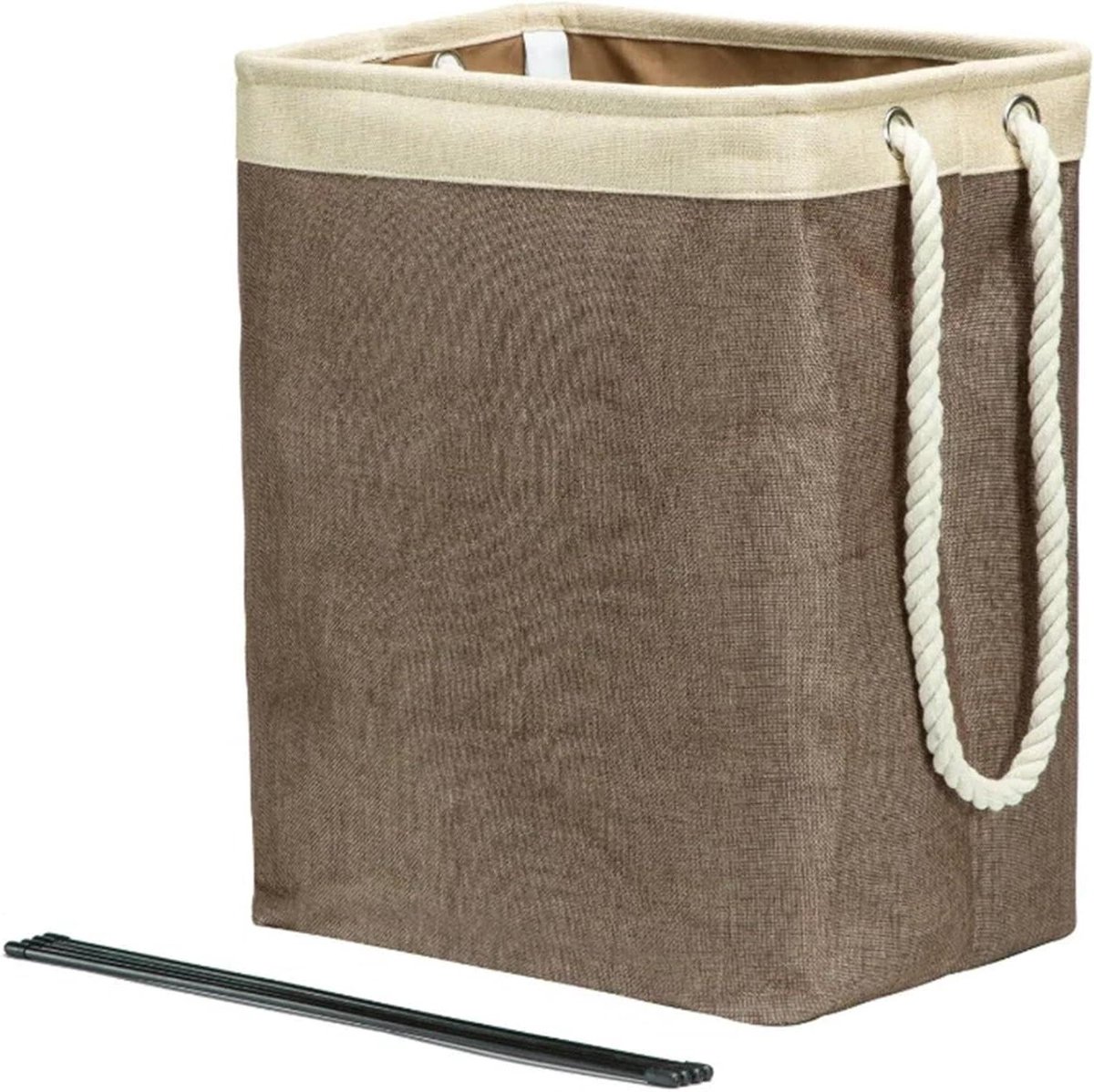 Canvas Wasmand - Opvouwbare mand - Kleding sorteren - Lichtgewicht ontwerp - 42x31x50 cm - Bruin
