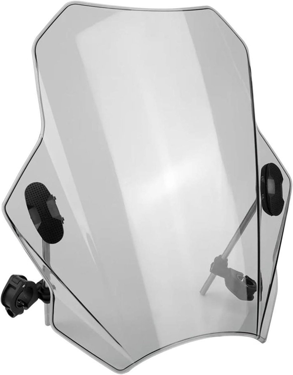 Motorfiets Windscherm - Voorruit Spoiler - Comfortabel Rijden - Aerodynamisch Ontwerp - Universele Pasvorm - Zwart