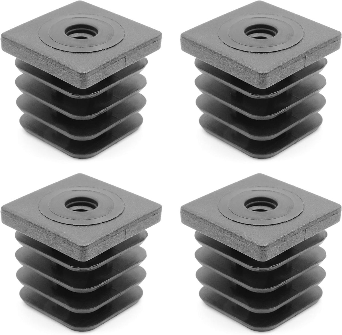 Dailygoody - Schroefdraadstop - Voetdoppen - Hoogwaardig - 40 x 40 mm - Instelstop - Draagvermogen 200 kg - Geschikt voor meubels