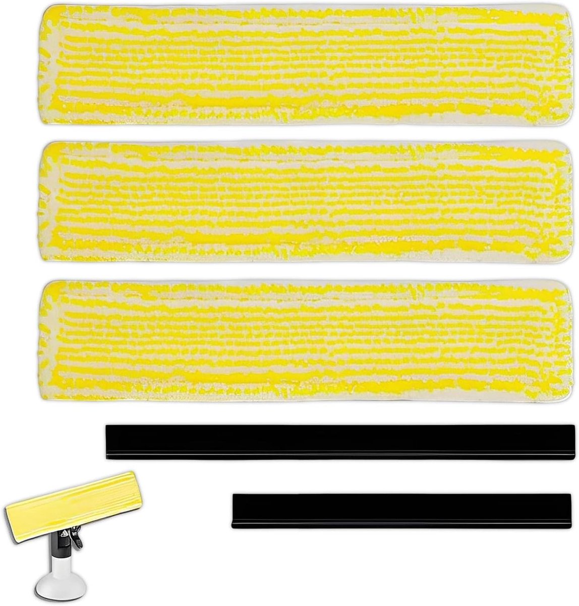 Reserveonderdelen Raamwisser - Wisserbladen Sets - Ramen Schoonmaken - Klittenband Bevestiging - 3 Stuks - Wit