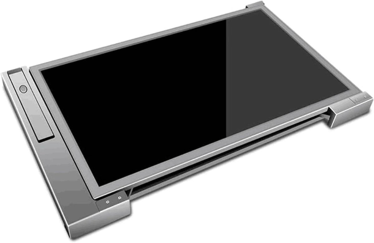 Draagbare Monitor Drie Schermen - Laptop Uitbreiding - Multitasken Werken - Opvouwbaar Draaibaar Ontwerp - 15 Inch - Zilvergrijs