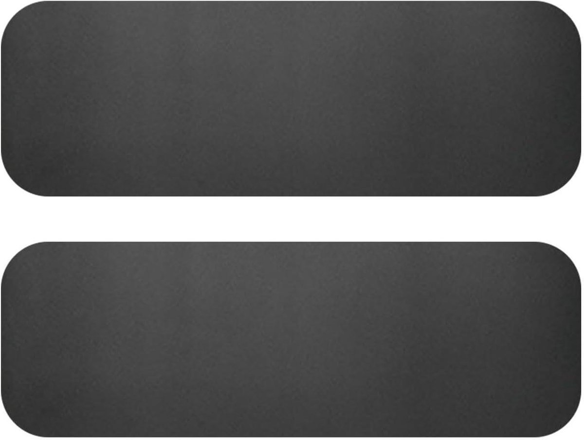 Loopbandmat - Oefenmat Fitnesspad - Vloerbescherming - Antislip Siliconen Basis - 25 x 80 cm - Zwart