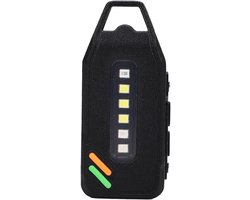 Mini Zaklamp Sleutelhanger - Oplaadbare LED Lamp - Noodverlichting Buiten - Met Magneet Clip - 6 cm - Zwart