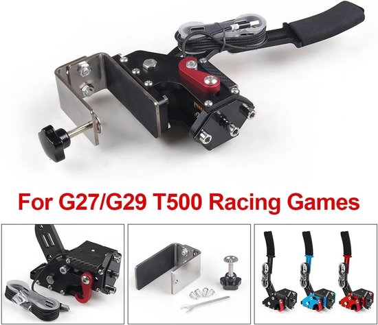 USB Handrem - Race Handrem Sim - Racen op PC - 14 Bit Precisie - Met Vaste Beugel - Rood — afbeelding 3