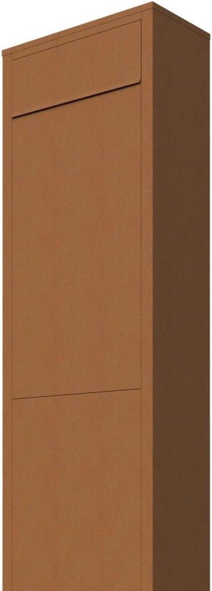 Staande brievenbus - Brievenbus paal - Briefpost ontvangen - Gepoedercoat staal - 39x115.5x20.5 cm - Roest