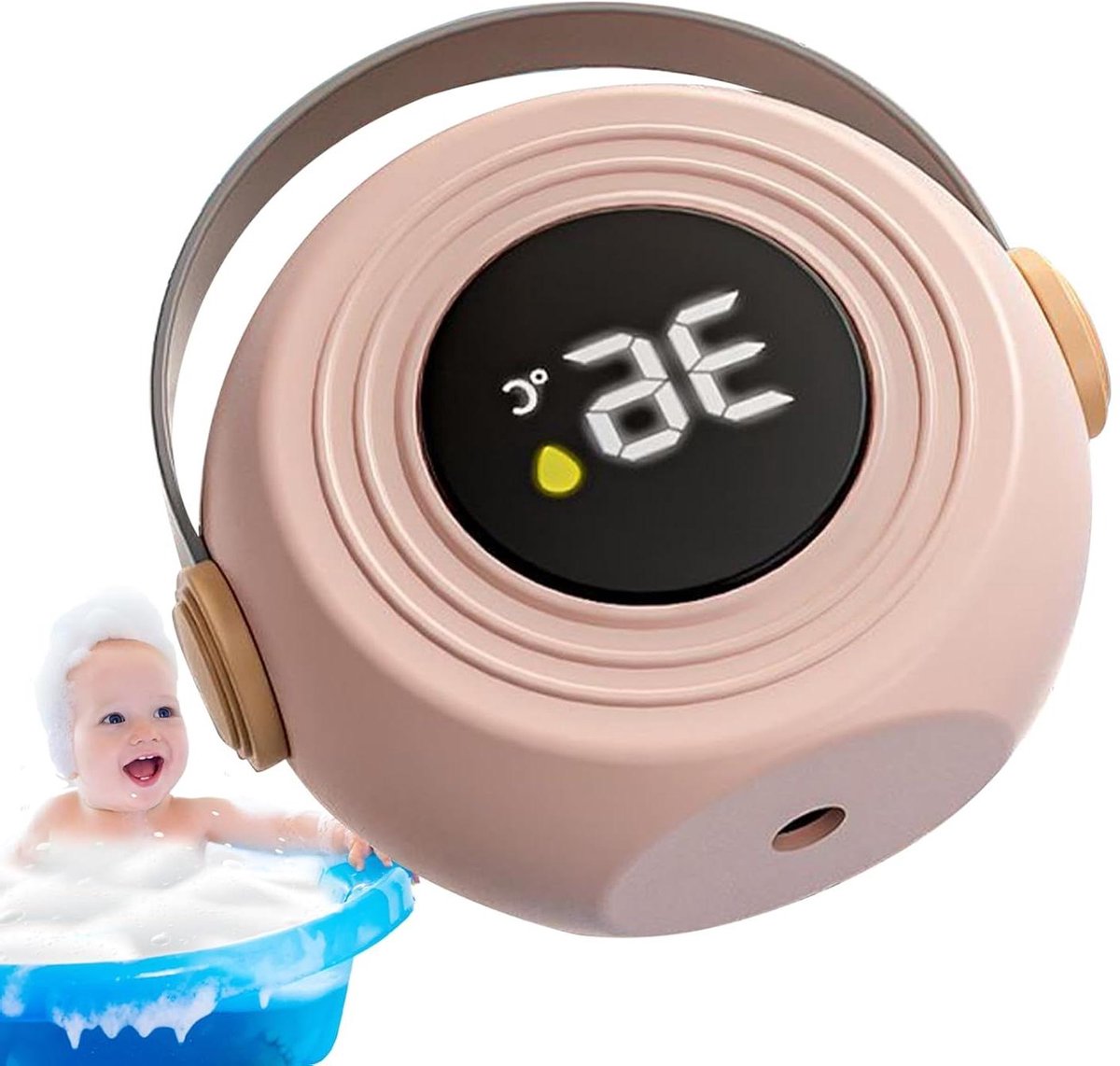 Babybadthermometer - Digitale Tester - Veilig Baden - Driekleurige Waarschuwing - 8.9 Centimeter - Roze