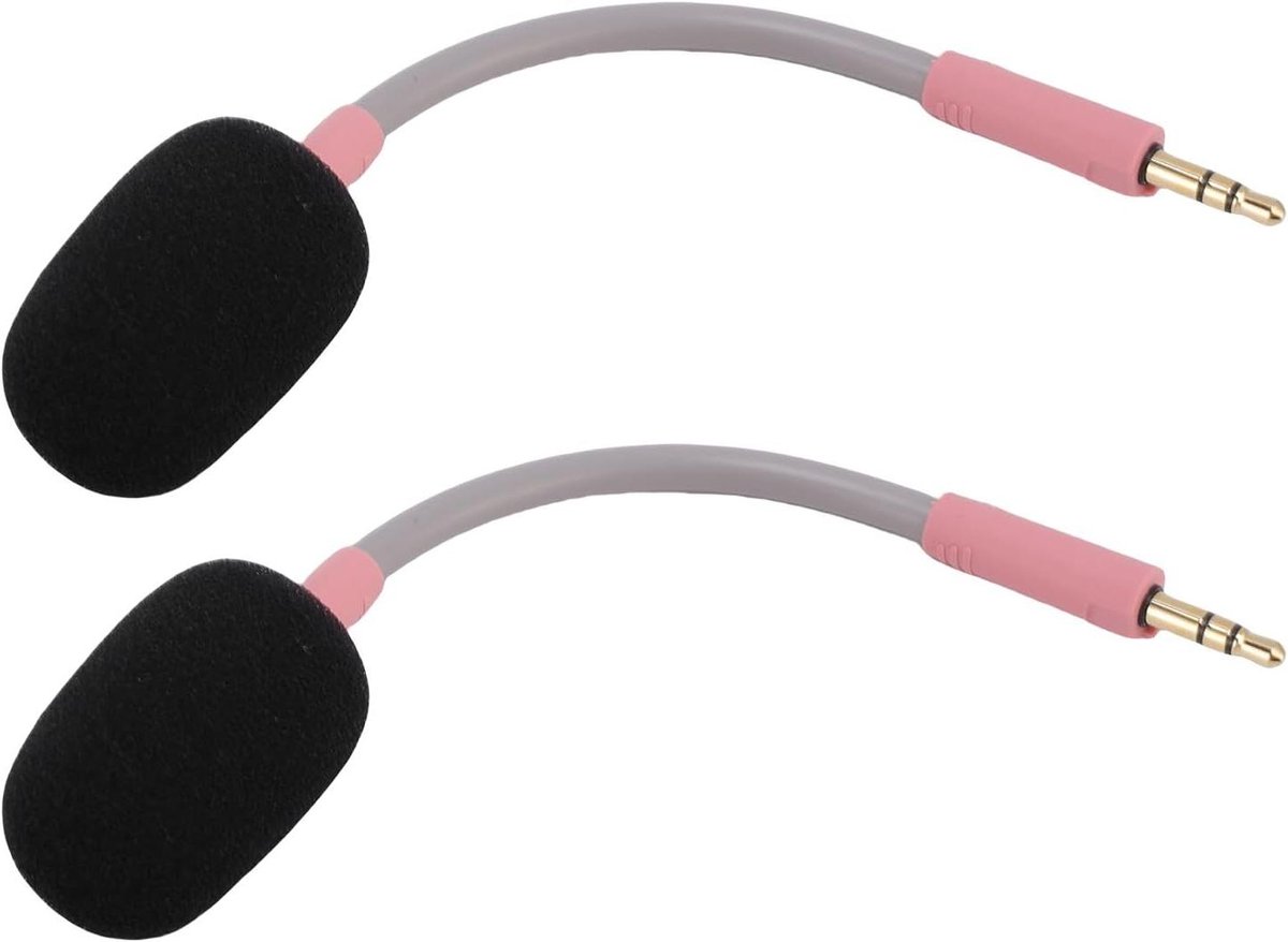 Microfoon Vervanging - Gaming Microfoon - Voice Chat - Ruisonderdrukking - 3.5mm Stekker - Roze
