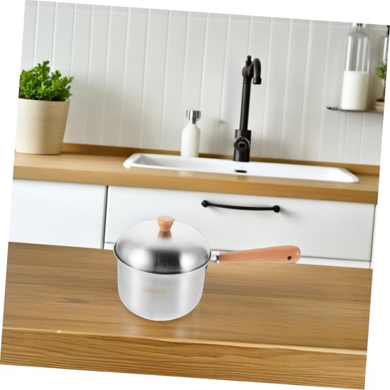 Kookpot Van Roestvrij Staal: 800 Ml Kleine Melkpot Met Verdikte Bodem, Snelle Warmtegeleiding, Multifunctionele Melkkoker Voor Gasfornuizen — afbeelding 3