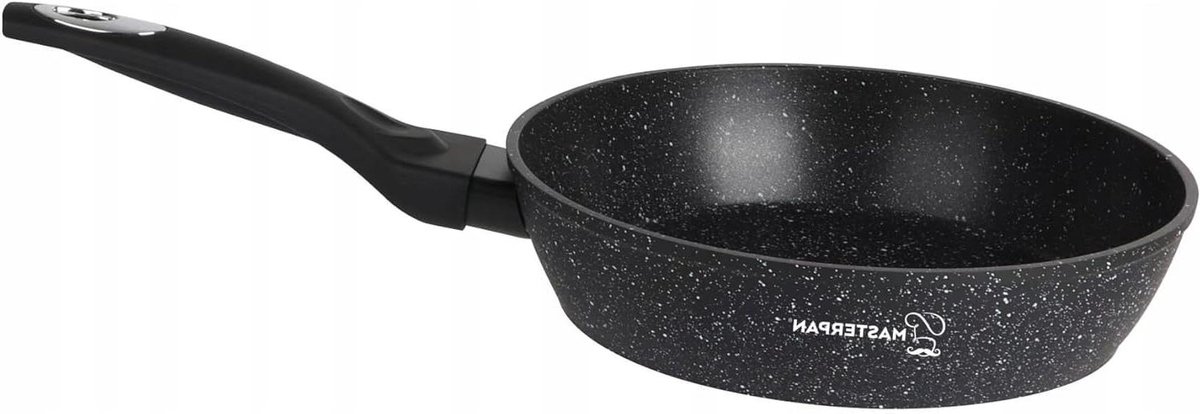 Koekenpan - Wokpan Koekenpan - Licht Bakken - Marmeren Coating - 30 cm - Zwart