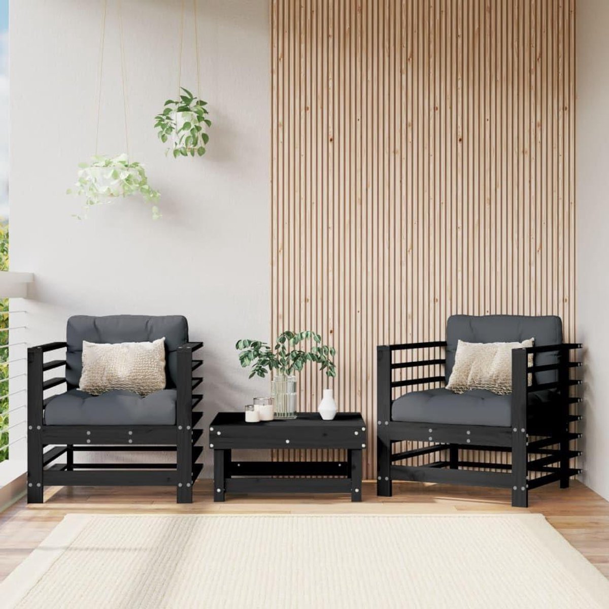Tuinstoelen Set - Buitenstoelen Hout - Ontspannen in de tuin - Weerbestendig massief hout