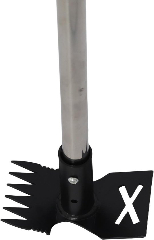 Onkruidhark Tuinschoffel - Onkruidverwijderaar Wieden - Onderhoud Tuin - Verstelbare Kophoek - 114 Cm Steel - Zilver — afbeelding 4