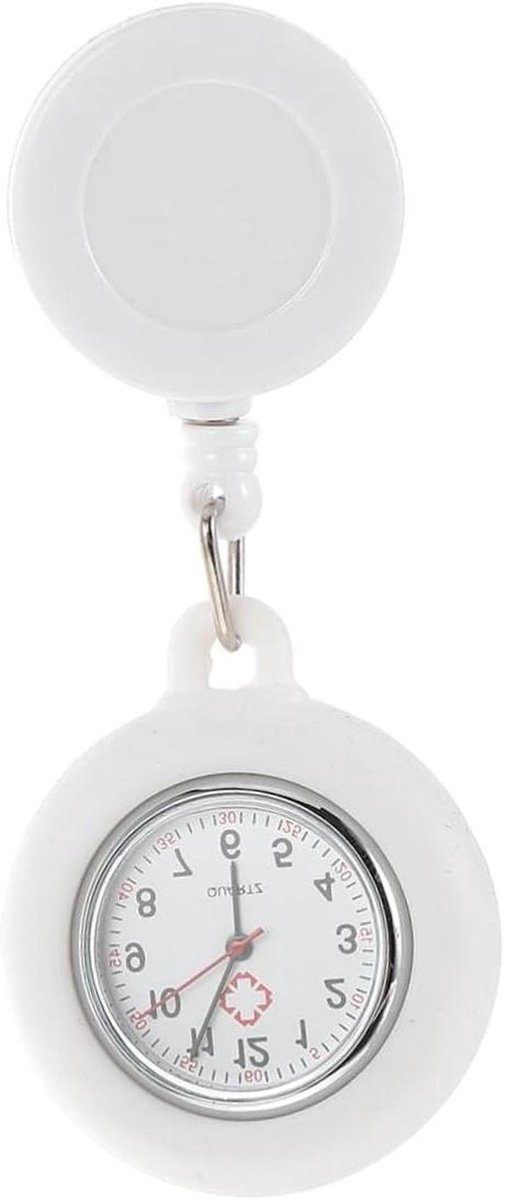 Verpleegster Horloge - Zakhorloge Clip-on - Werktijd Bijhouden - Intrekbaar Ontwerp - 9 x 4 x 2 cm - Roze