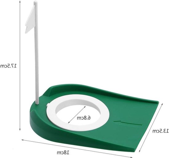 Praktische Plastic Putting Cup Oefenhulpmiddel met Verstelbaar Gat en Witte Vlag voor Golftraining en Verbetering van Puttingvaardigheden — afbeelding 2