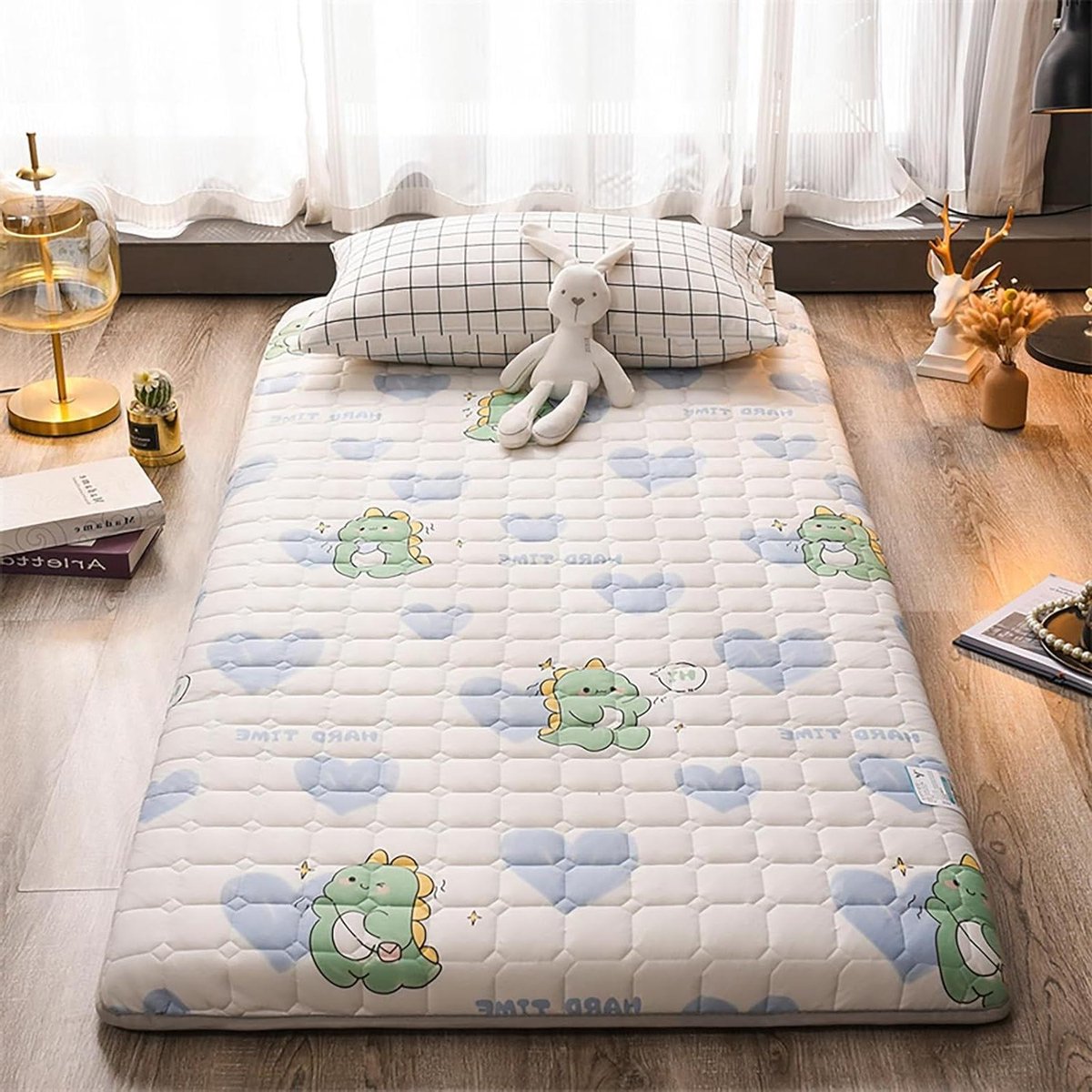 Vloermatras Futon - Opklapbaar bed - Comfortabel slapen - Ergonomisch ontwerp - 90x200cm - One Color