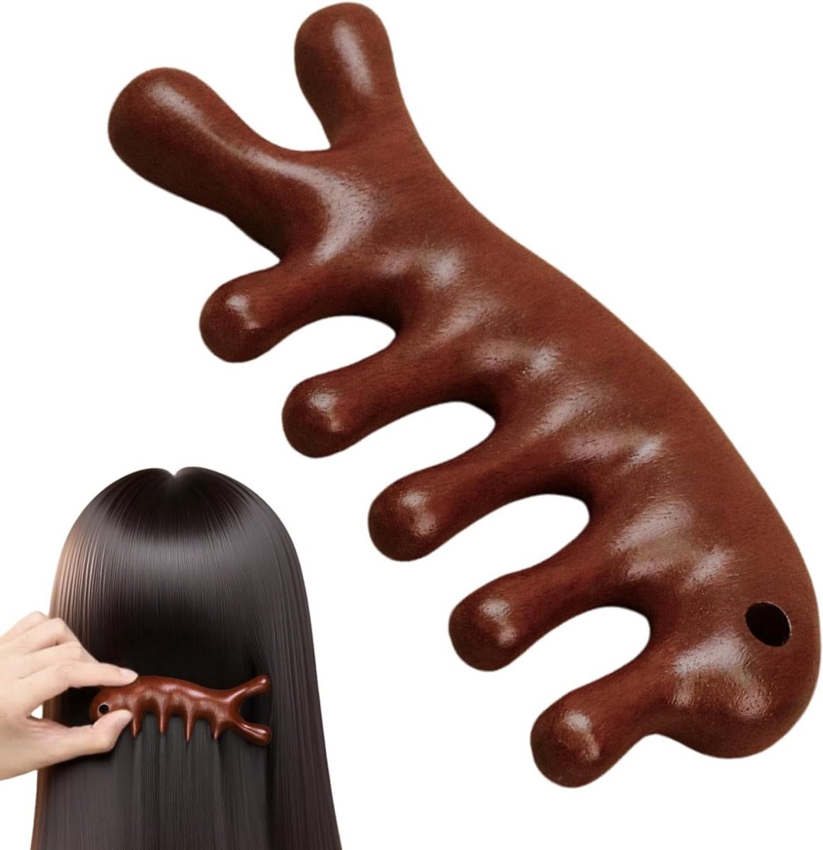 Houten Hoofd Massager - Nek & Gezicht - Ontspanning & Welzijn - 4-in-1 Multifunctioneel