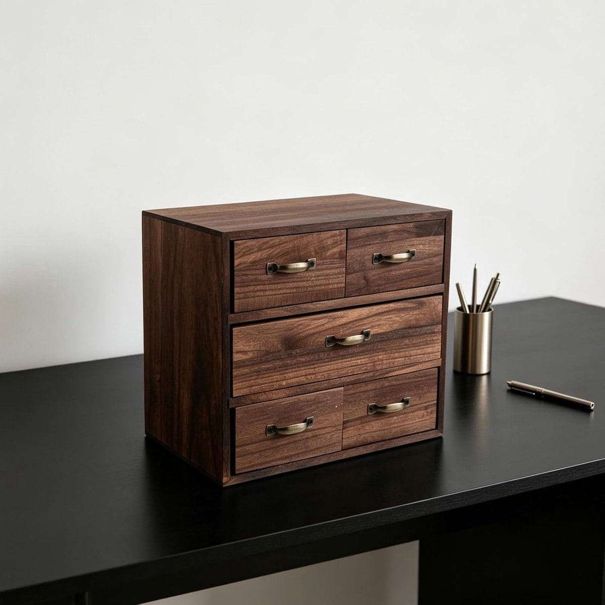 Vintage houten bureau-organizer, kast met lades, rustieke plank met lades, organizers en accessoires voor thuiskantoor, opbergruimte voor knutselspullen, kunst en sieraden. — cadeau in Wonen & Interieur - foto 3