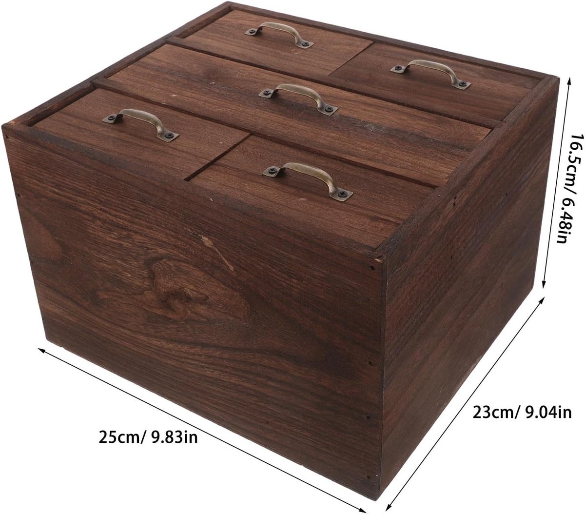 Vintage houten bureau-organizer, kast met lades, rustieke plank met lades, organizers en accessoires voor thuiskantoor, opbergruimte voor knutselspullen, kunst en sieraden. — cadeau in Wonen & Interieur - foto 7