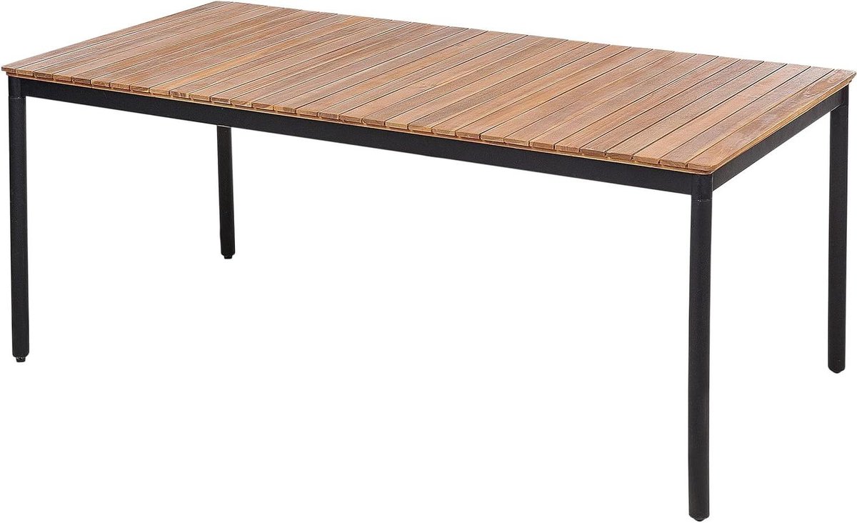Tuin Eettafel - Buiten Tafel - Buiten Dineren - Acaciahout Metalen Frame - 90x180 cm - Bruin