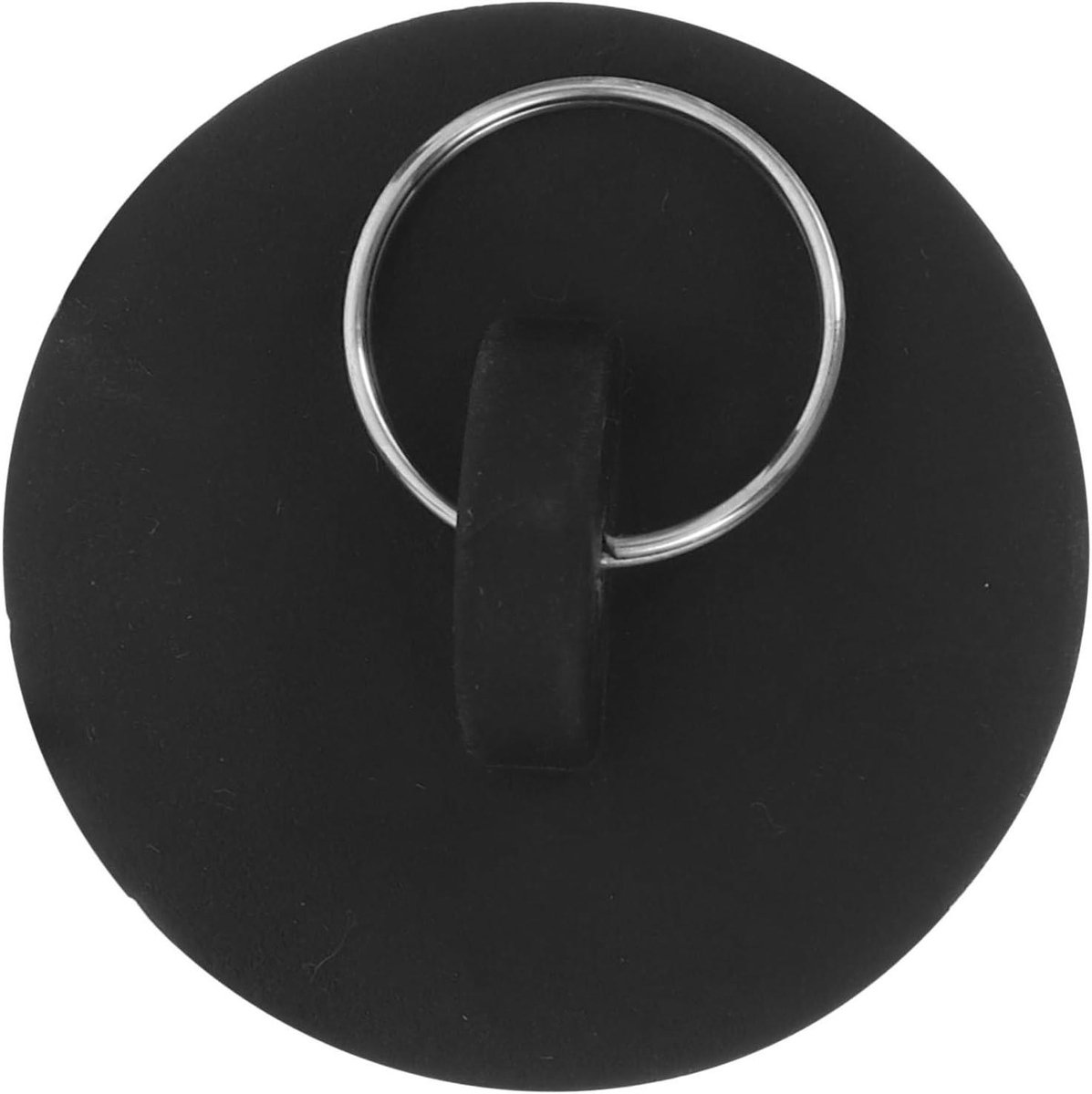 Rubberen Afvoerstopper - Badkuip Stop - Water Binnen Houden - Met Trekring - 43 cm - Zwart