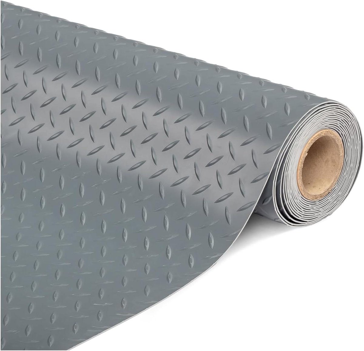 Rubberen Vloermat - Parkeermat Gymnastiekmat - Veiligheid Verhogend - Antislip Diamantpatroon - 15 mm dik - Grijs