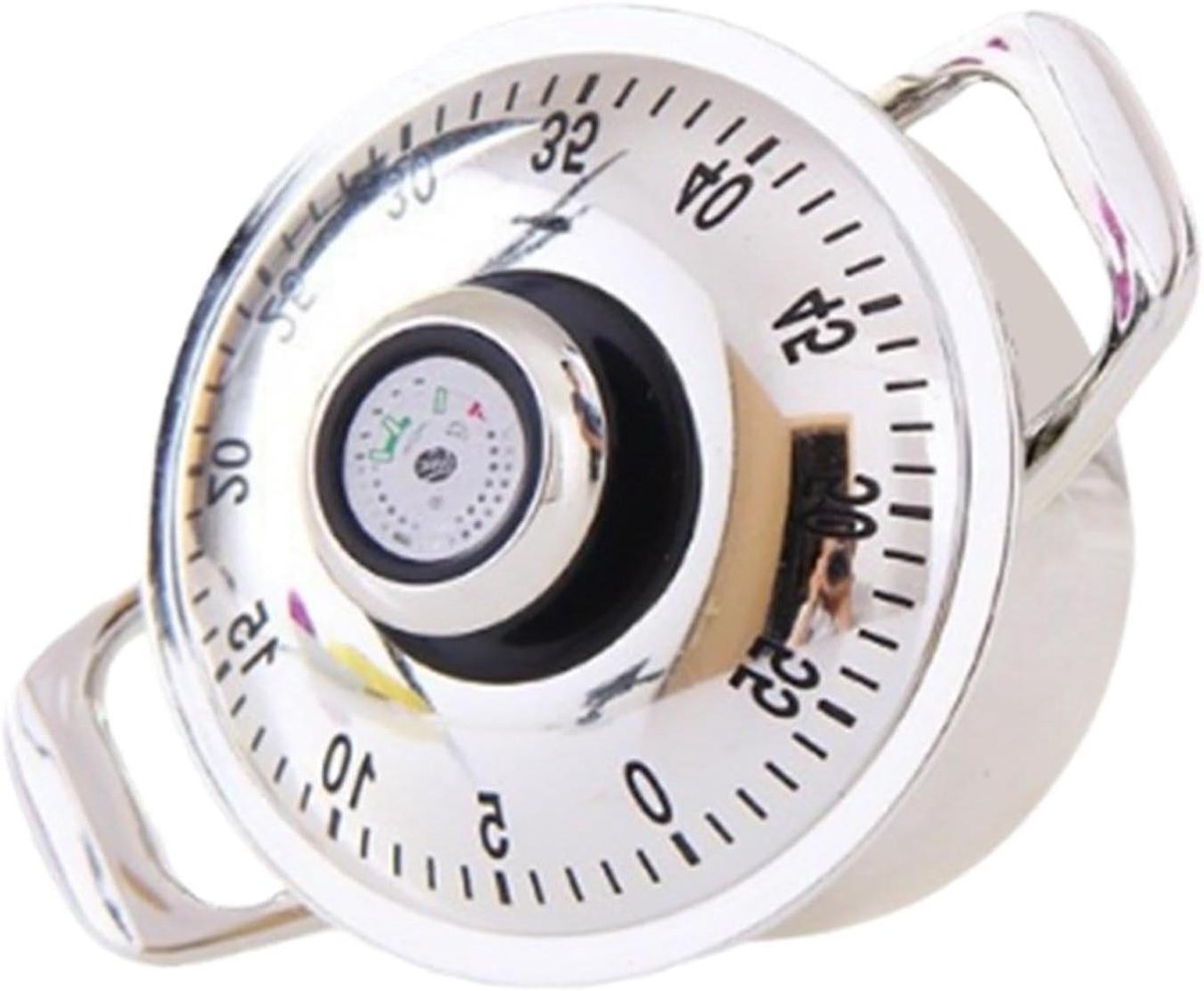 Keukentimer - Kookwekker Timer - Koken en Bakken - Mechanisch Wind-up - 60 Minuten - Zilver