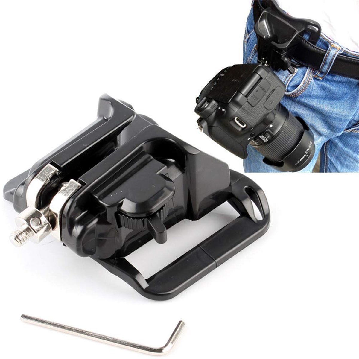 Riemclips zijn compatibel met riemen van Canon, Nikon en Sony DSLR-camera's.
