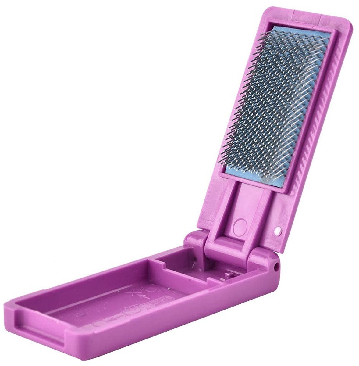 Dailygoody - Opvouwbare dansschoenenborstel - Suède zoolborstel - Lichtgewicht - Paars - Schoenreiniging - Perfect voor dansers - Compact ontwerp