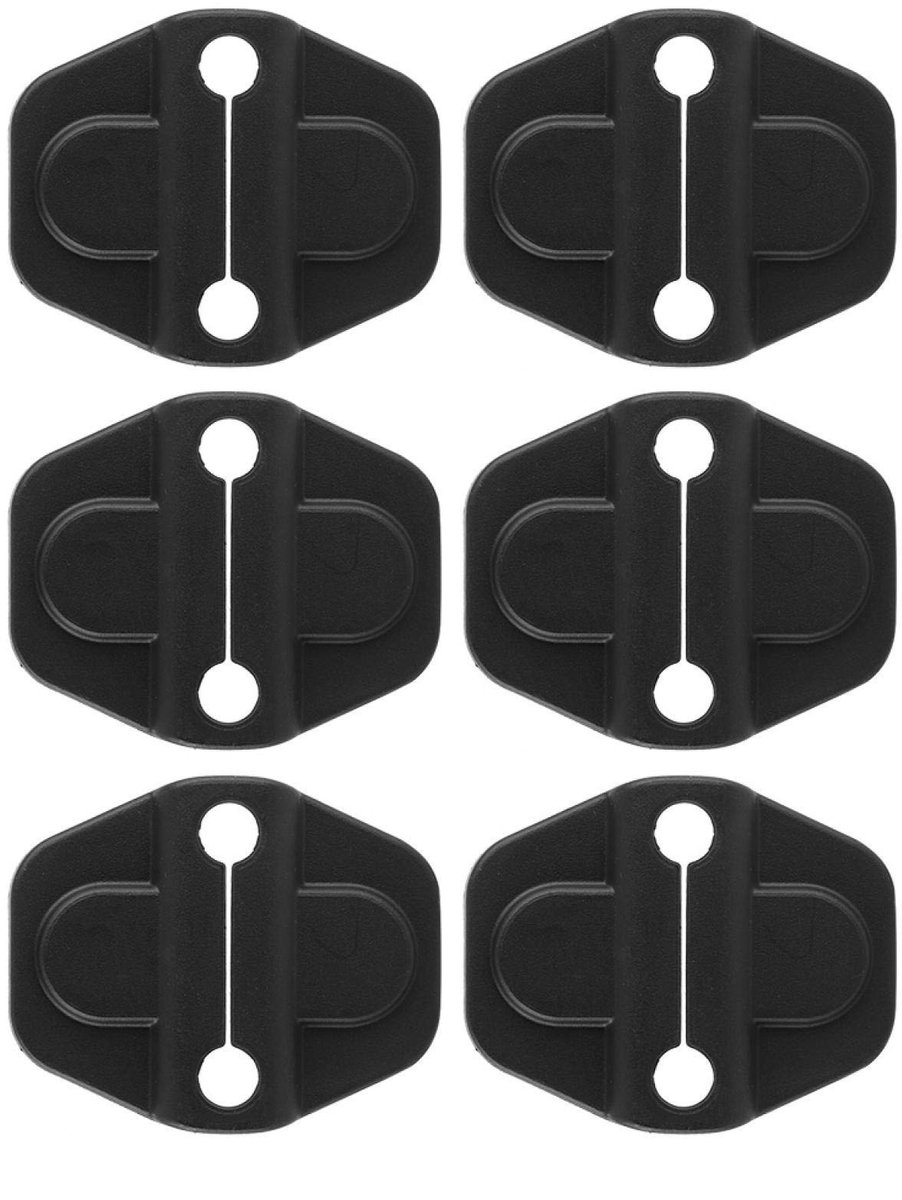 Dailygoody - Deurslot Cover - Auto Deurslot Decoratie - 6 Stuks - Zwart - Jeep Wrangler Rubicon - Beveiliging van Deuren - Geschikt voor Gladia...