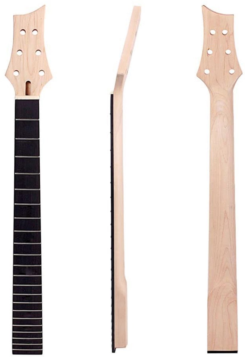Dailygoody - elektrische gitaar hals - 22 frets - onafgewerkt - Blackwood toets - vervangingshals - geschikt voor gitaarprojecten - 64,8 cm