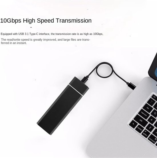 Externe Harde Schijf - Mobiele Opslag - Bestanden Opslaan - Hoge Snelheid - 1 TB - Zwart — afbeelding 5