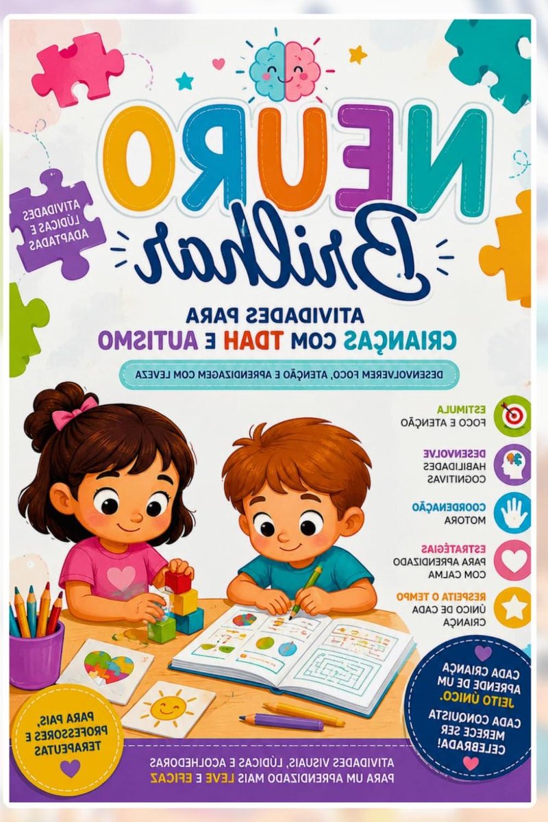 Activiteitenboek Neuro Brilhar - Boek TDAH Autisme - Kind Ontwikkeling - Respecteert Leerproces - 29 pagina's - Niet gespecificeerd