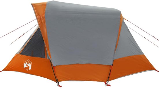 vidaXL - Tent - 4-persoons - waterdicht - grijs - en - oranje van Vidaxl — afbeelding 4