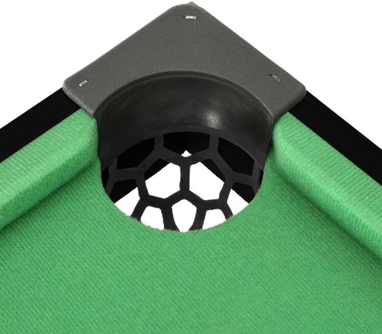 Mini Pool Tafel - Biljarttafel Klein - Spelplezier Thuis - Inclusief 6 Kogelzakken - 92x52x19 cm - Zwart Groen van mini — afbeelding 4