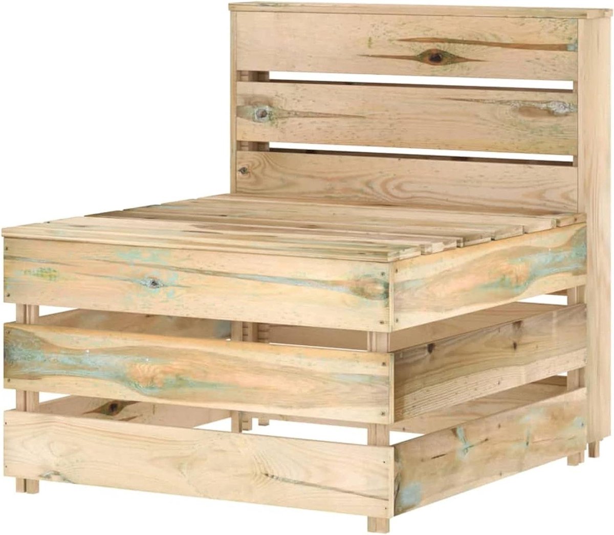 Centrale Tuinbank - Outdoorbank Hout - Ontspannen in de tuin - Modulair ontwerp - 60 x 70 x 66 cm
