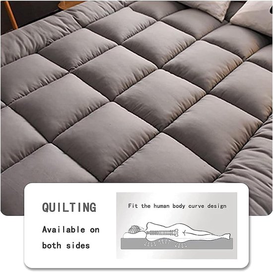 Opvouwbare Futon Matras - Japanse Vloermat - Logeren en Reizen - Ergonomisch Ontwerp - 90 x 190 cm - Grijs — afbeelding 5