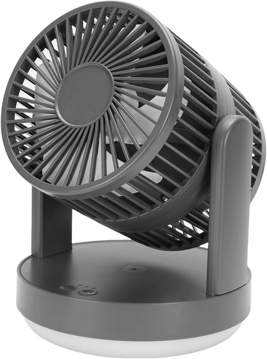 Bureau Ventilator - Luchtcirculator Tafelventilator - Persoonlijke Koeling - Dubbele Zijkant Luchtstroom - 19 x 15 x 15 cm - Donkergrijs