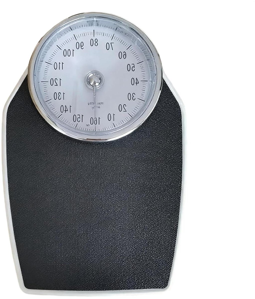 Mechanische Personenweegschaal - Analoge Weegschaal - Gezondheid Bijhouden - Antislip Grip - 159 kg - Zilver
