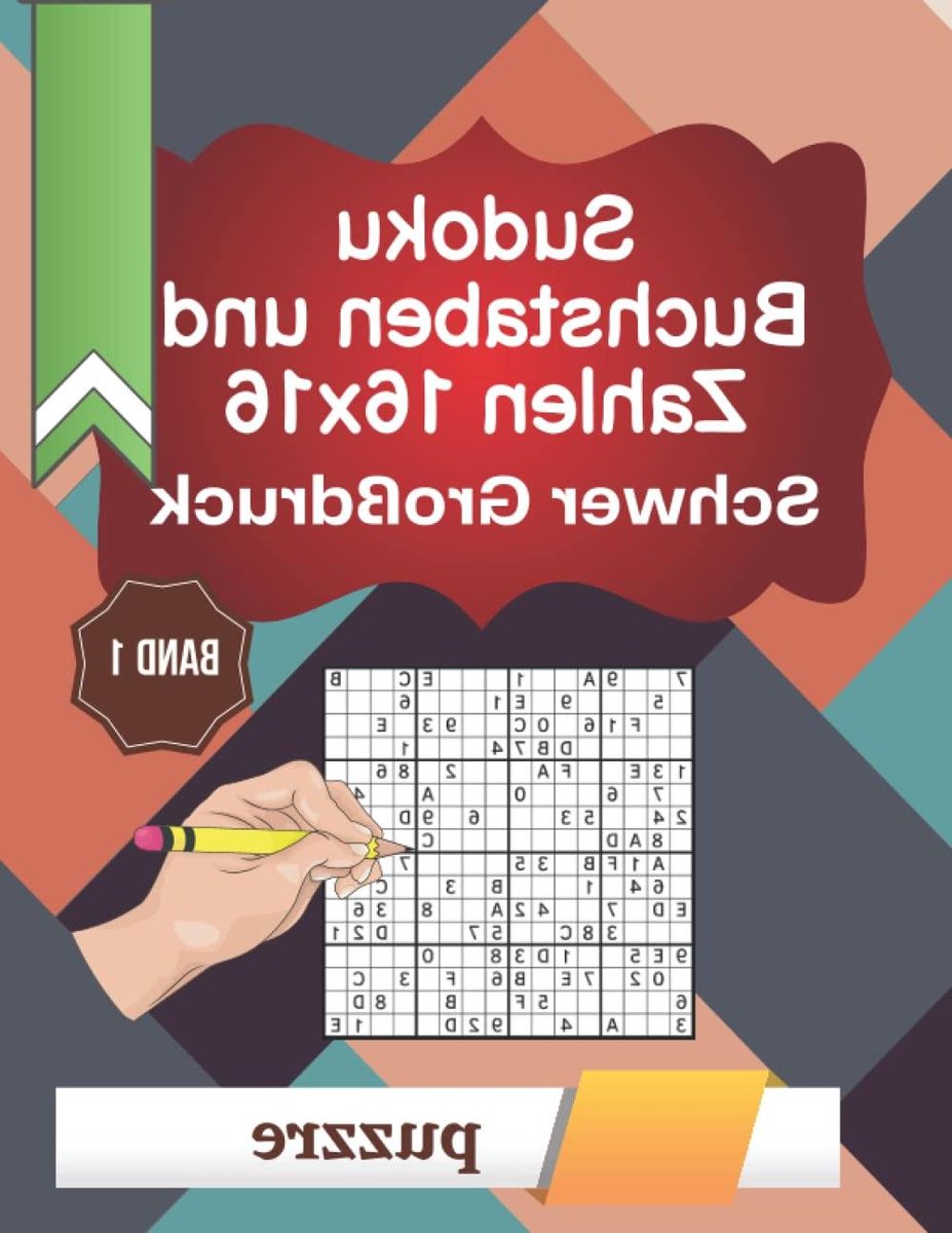 Sudoku Puzzelboek - Logica Spel - Hersenen Trainen - 16x16 Hexadecimaal - Groot Formaat - Wit