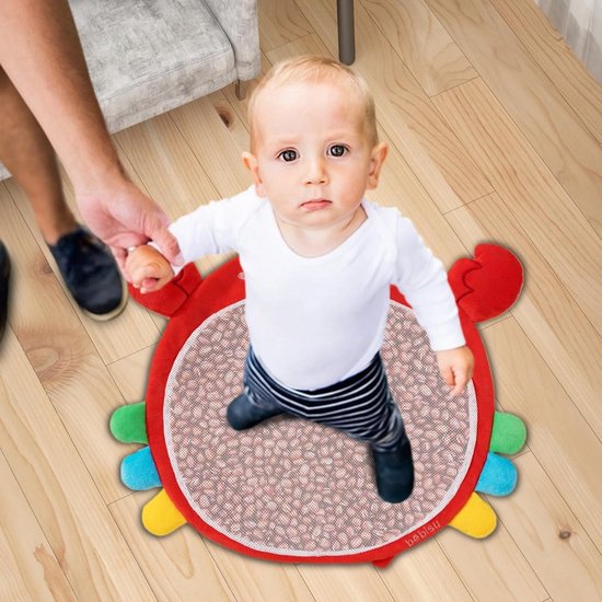 Kalmerend speelgoed - Sensorisch pluche - Babyontwikkeling stimuleren - Milde drukfeedback - 33 x 28 cm - Meerkleurig — afbeelding 3