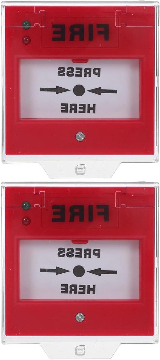 Handmatige Brandalarmknop - Noodknop Sirene - Veiligheid Verhogend - Met Resetfunctie - 2 Sets - Rood