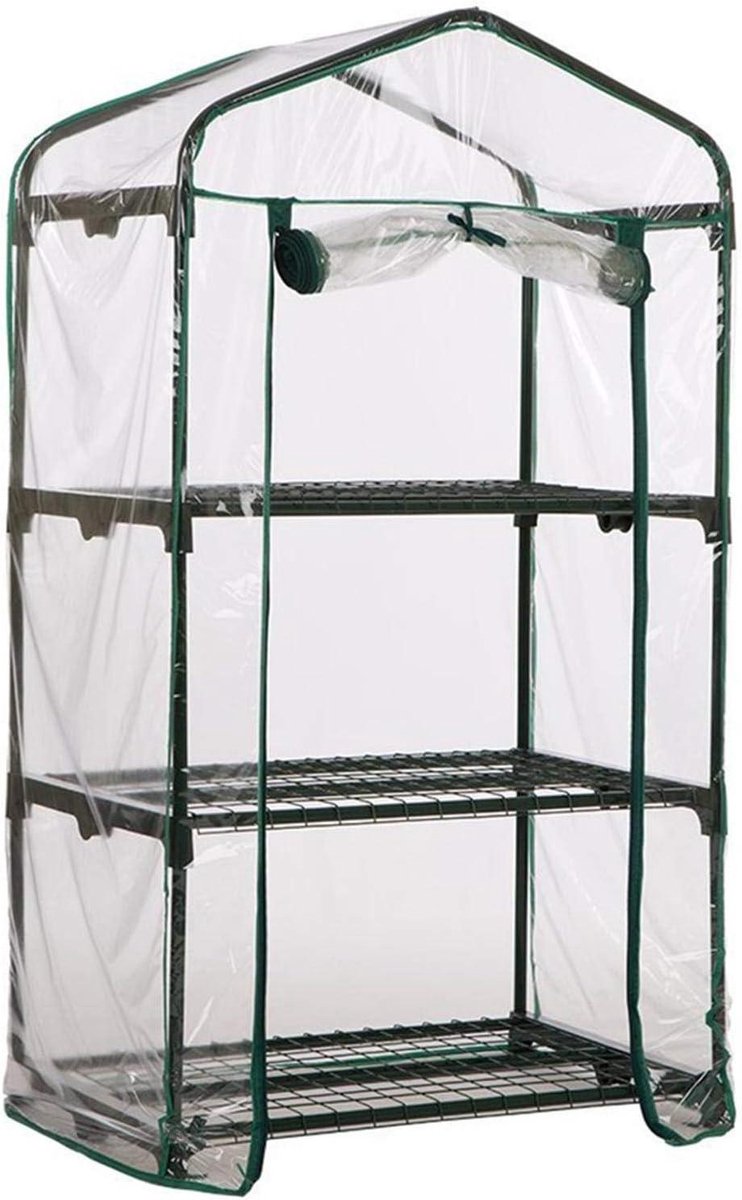 Broeikas Hoes - Kweekkas Dekzeil - Planten Beschermen - Waterdicht PVC Materiaal - 155 x 49 x 89 cm - Transparant