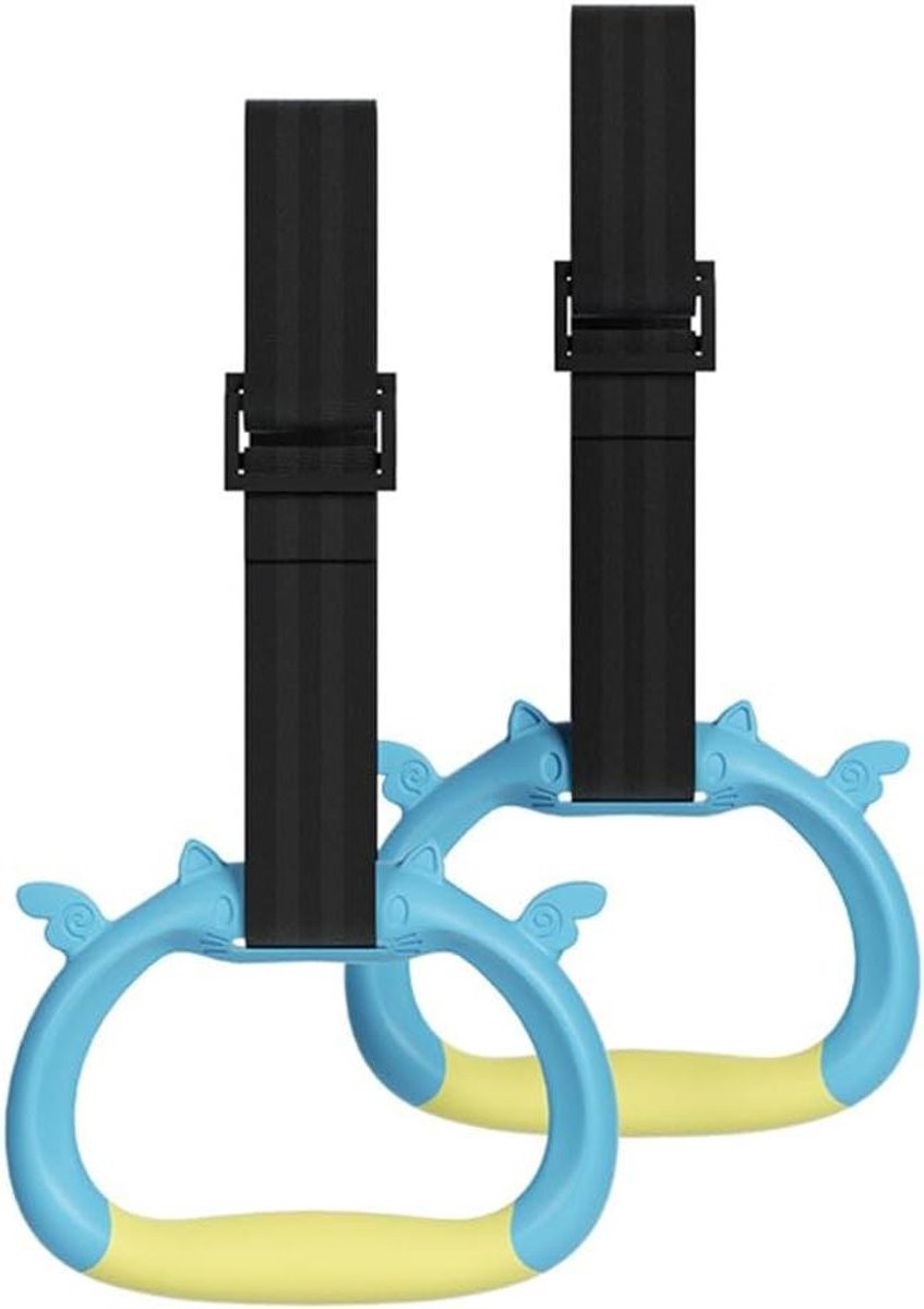 Gymnastiek Ringen - Trapeze Staaf Ringen - Kinderen Trainen - Antislip Grip - 2 meter - Blauw