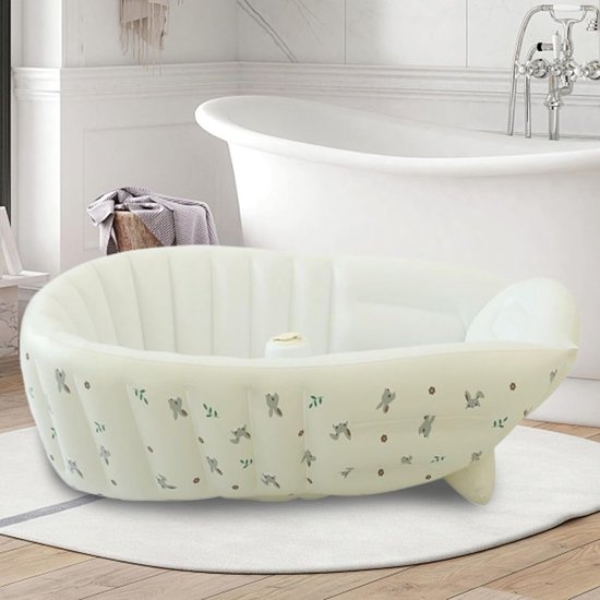 Baby Badkuip - Kinderbad Zitje - Baby Wassen - Opvouwbaar en Draagbaar - 90x55 cm - Konijnenhoofd — afbeelding 2