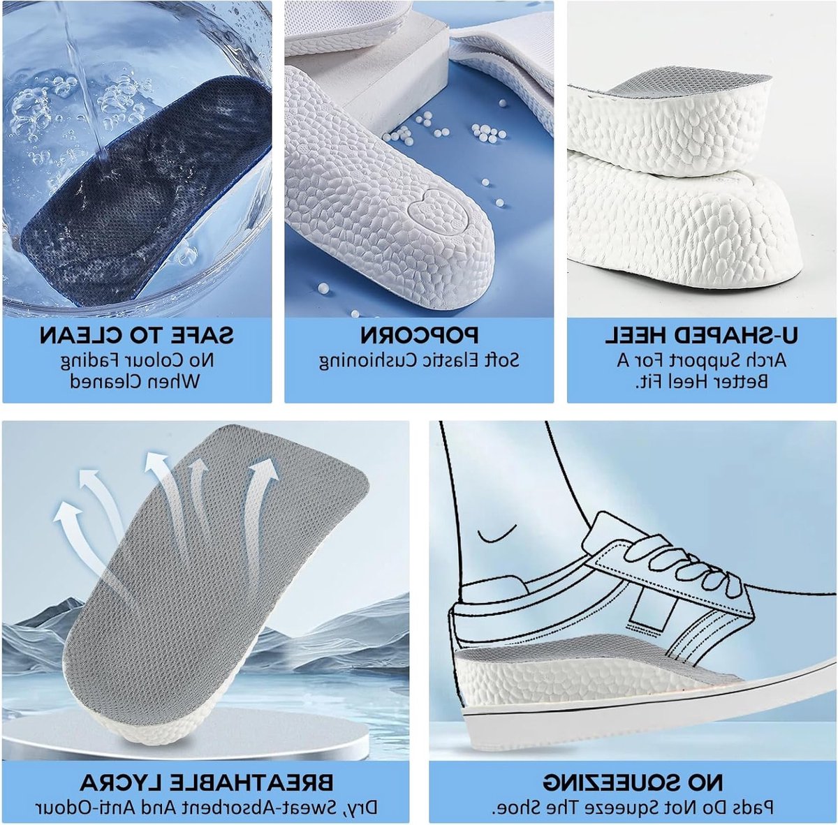 Comfortabele Inlegzolen, 2 Paar, 3.5 cm Verhoogd, Ademend en Schokabsorberend, Geheugenfoam Hielwig voor Mannen en Vrouwen
