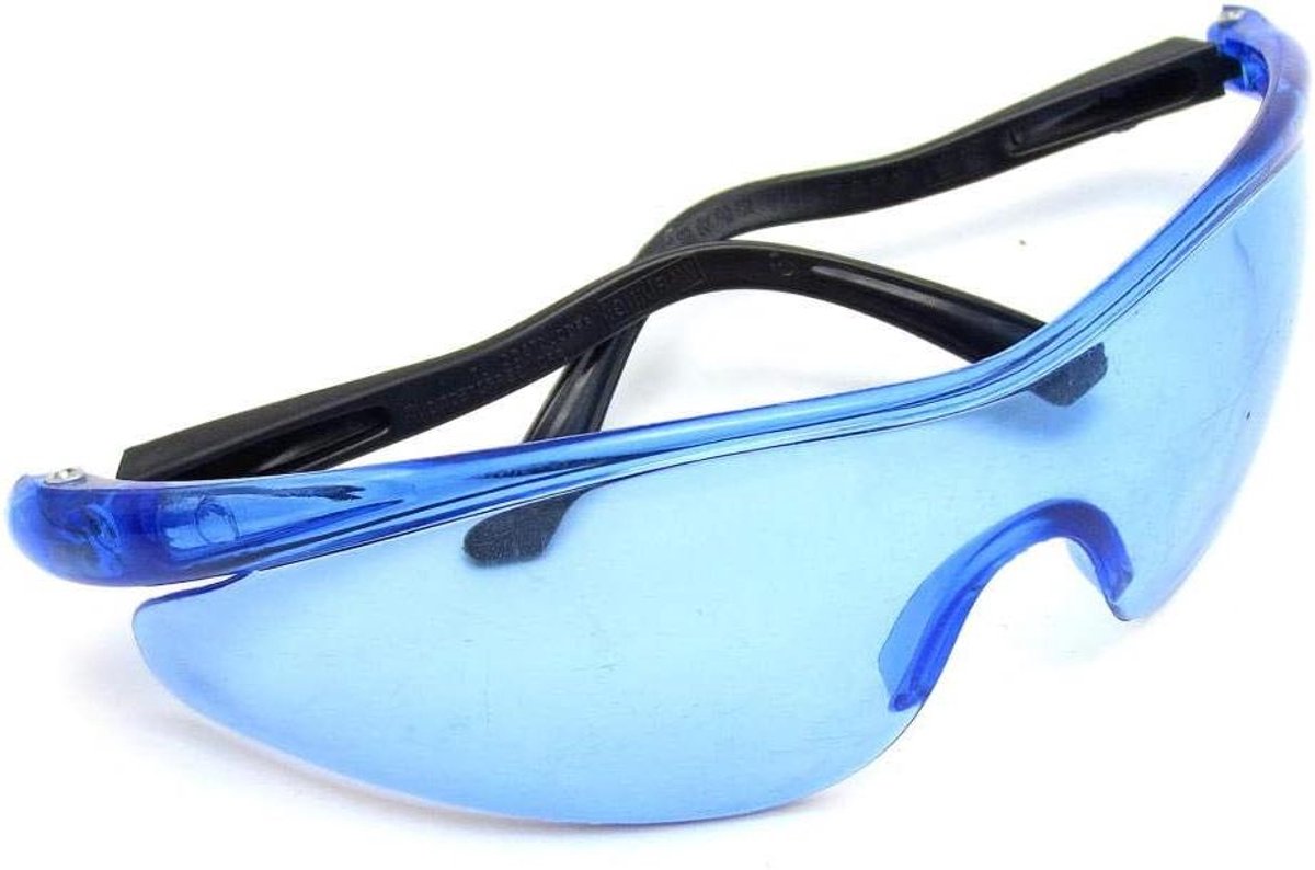 Veiligheidsbril Kinderen - Sportbril Beschermbril - Buiten Spelen - Zacht Materiaal - 14.5 x 4.5 cm - Transparant Blauw